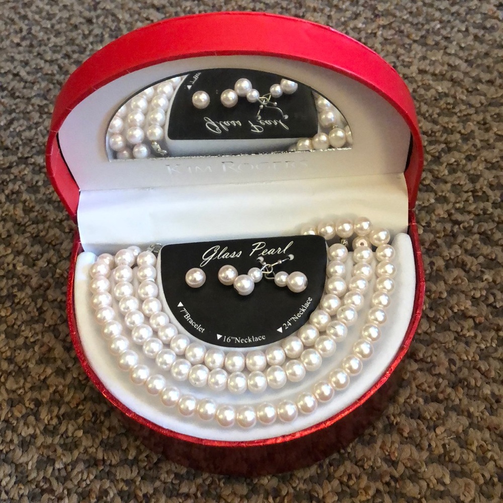 Kim Rogers Faux Glass Pearls
